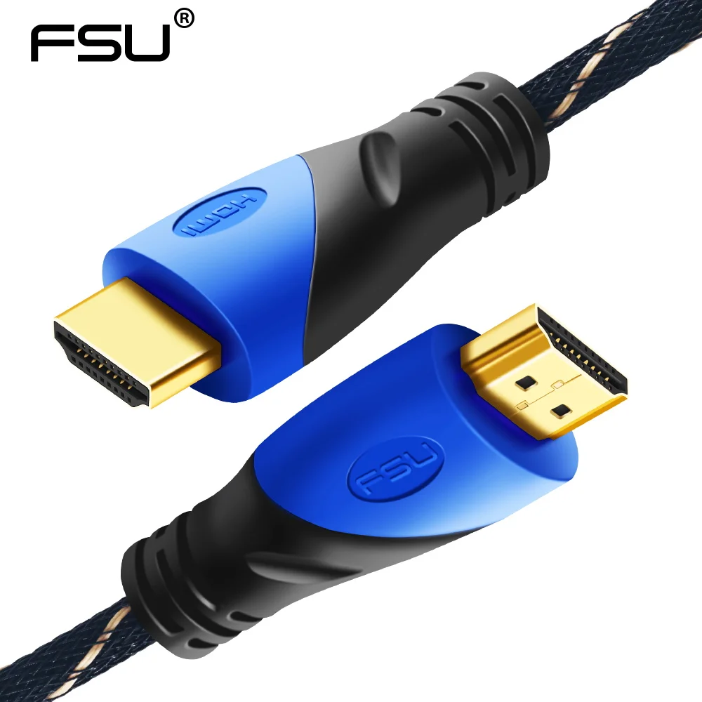 Нейлон кабель HDMI в оплетке 0,5 м 1 м 2 м 3 м 5 м 8 м 10 м HDMI шнур 1080 P 3D для PS4 Xbox проектор HD ЖК-дисплей Apple ТВ PC ноутбук