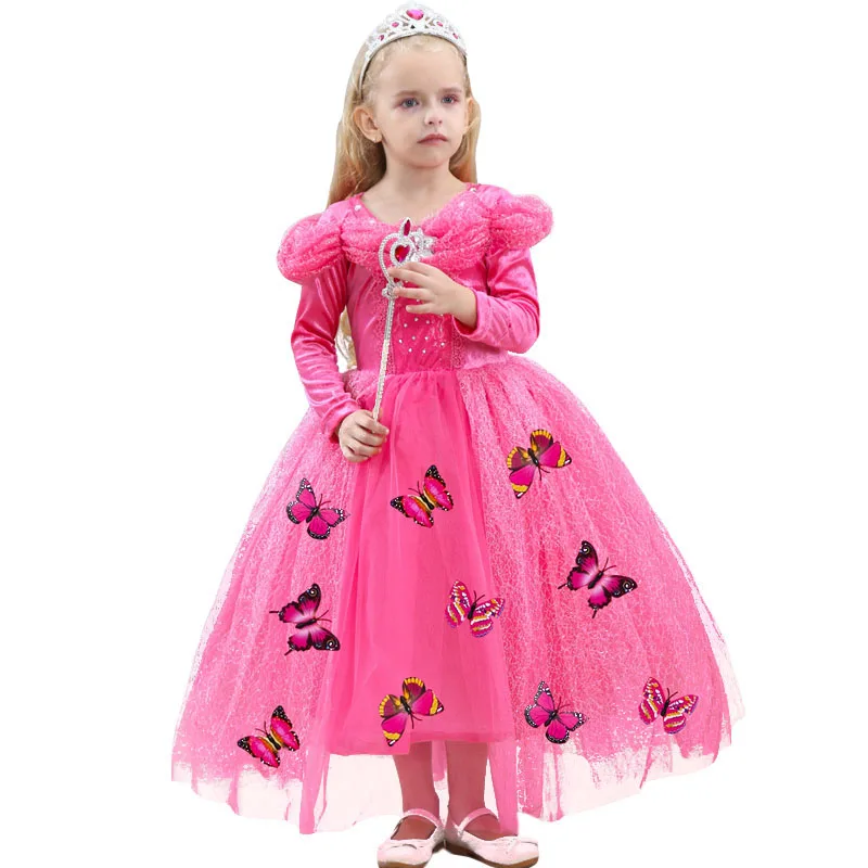 

LZH Cinderella Dress Sleeping Beauty Children Fancy Carnival Costume For Kids Aurora Princess Party Dresses For Girls Clothing