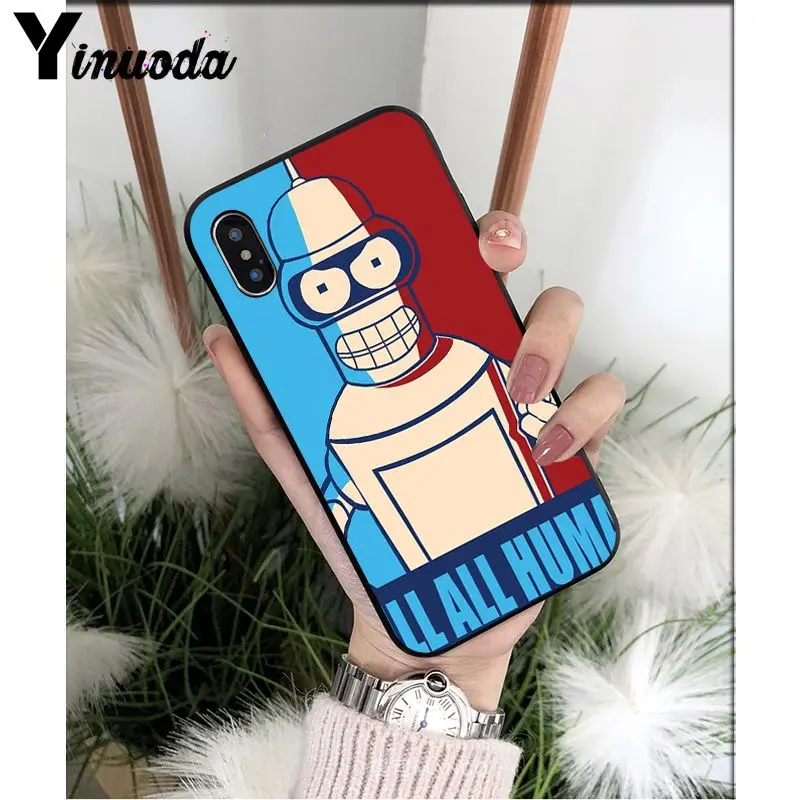 Yinuoda Futurama Bender ТПУ Мягкий силиконовый чехол для телефона чехол для Apple iPhone 8 7 6 6S Plus X XS MAX 5 5S SE XR Чехол для мобильного телефона s - Цвет: A10