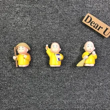 JEAZEA, 3 шт., милый креативный монах, Шаолиньское Кунг-фу, Детская кукла, глупой монах, детский автомобиль, домашнее украшение ручной работы, украшение