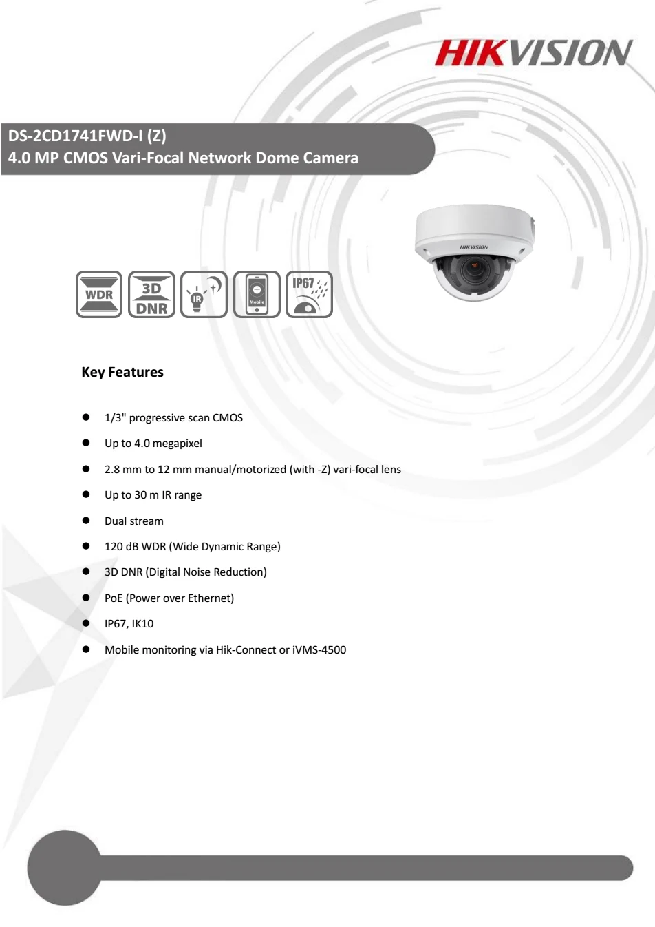 DS-2CD1741FWD-I(Z) 1