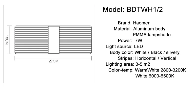 Morden transparent PMMA plexiglass Led wall lamp, bedroom bedside lamp, balcony wall lamp, modern brief  background wall light