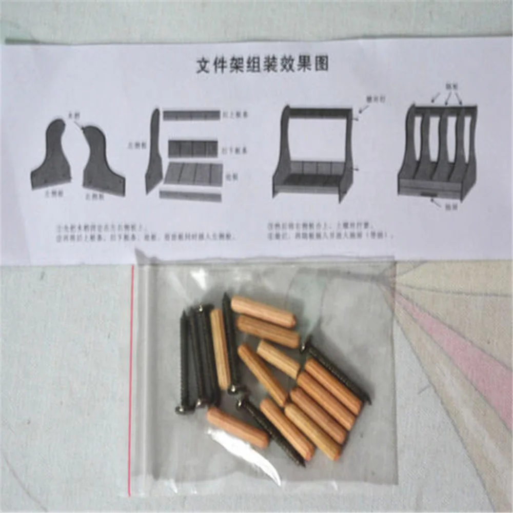 4 слойный деревянный поднос для файлов DIY настольный держатель документов книг