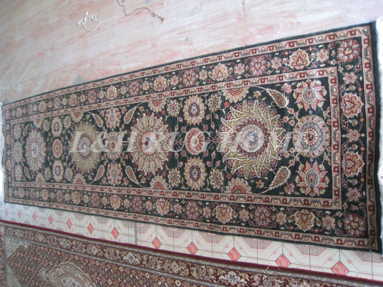 Free shipping 2.5'x10' 160 Line persian woolen carpet hand knotted runner Oriental handmade Persian Rug mixed colors | Дом и сад