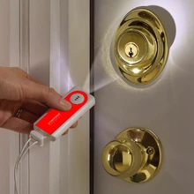 Тип штекера Противоугонная сигнализация дверь портативный датчик фонарика детектор сигнализации/путешественник Сумка кошелек защита сигнализация ж/светодиодный светильник