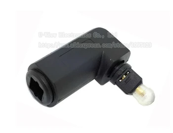 

NCHTEK TOSLINK Optical Digital Audio RIGHT ANGLED 90 Degree TOSLink Female to Male Plug Adapter/Free Shipping/10PCS