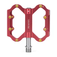 Non-Slip Ultralight Aluminum Alloy Bicycle Pedals with Titanium Axis Mountain Bike Sealed Bearing Pedals Cycling MTB Parts new novatec 041 042 711 712 mountain bicycle aluminum alloy 6 bearing bike hubs with skewers mtb parts black red color free ship