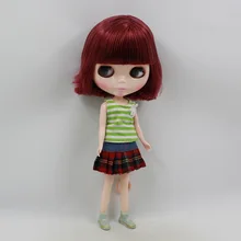 Фабрика blyth кукла 130BL12532 с челкой винно-красные волосы нормальное тело 1/6 Подарочная игрушка