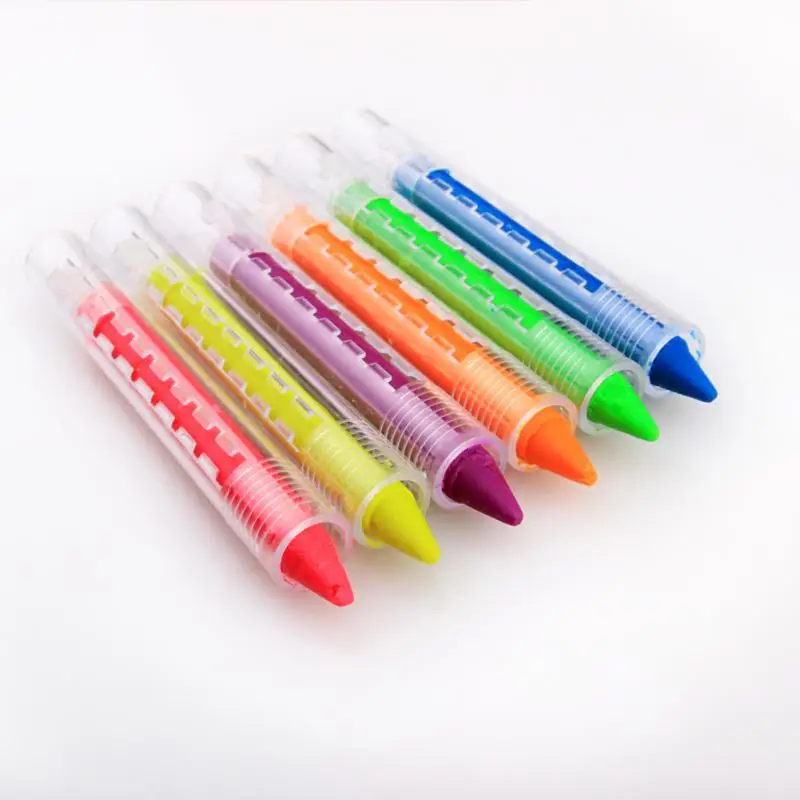 Моющиеся 6 цветов краски для лица набор Мел карандаши сплайсинга структура ручка Стик для детей партии детей подарок игрушка
