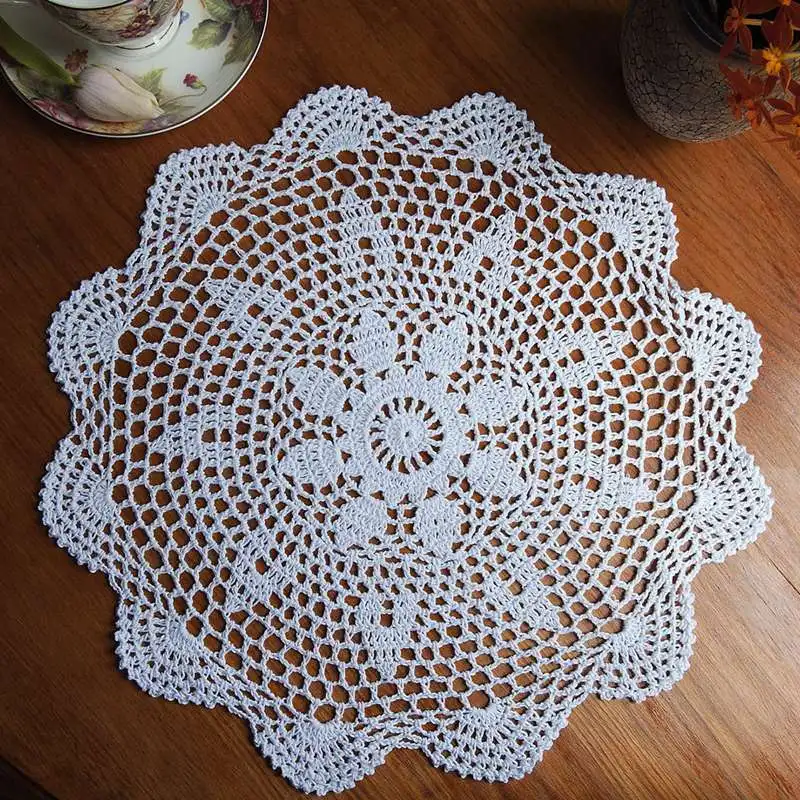 Горячий хлопковый матрас ручной вязки кружева Doilies цветок форма подставки чашки кружки колодки домашняя настольная для кофейни украшение для подарков