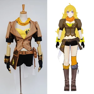 Yang Xiao Long Cosplay Costume Cartoon Uniform Yellow Trailer Short Sleeve Costumes For Halloween Plus Size Full Set