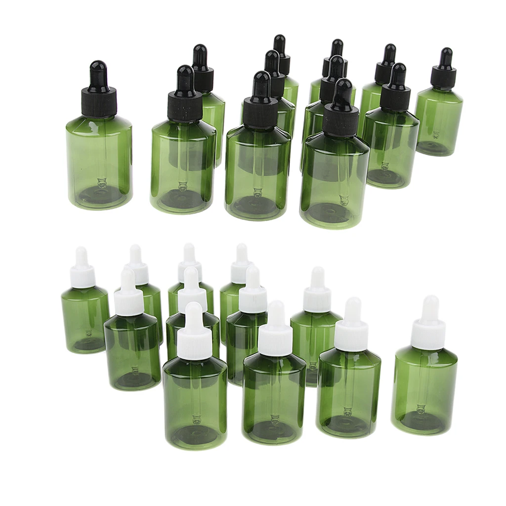 

24pcs Travel Plastic Refillable Empty Cosmetic Makeup Perfume Essential Oils Eye Dropper Bottles 50ml