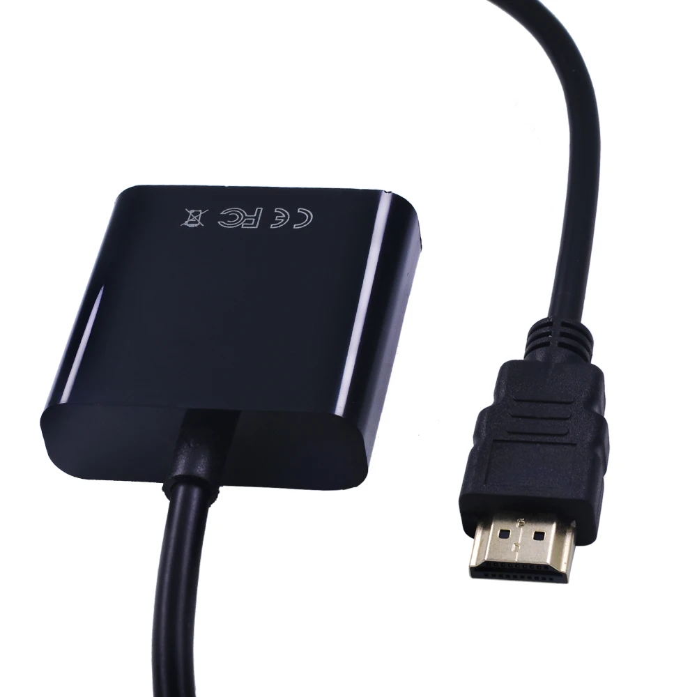 HDMI к VGA адаптер Mini HDMI Мужской адаптер к VGA Женский встроенный 1080p конвертер чипсетов для Xbox 360 PS3 PS4 ТВ ПК ноутбук Кабо