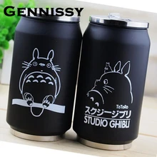 340 ml Vakuum Totoro Thermos Becher Kids Edelstahl Thermische Kaffeetassen Für Wasser Licht Totoro Thermomug