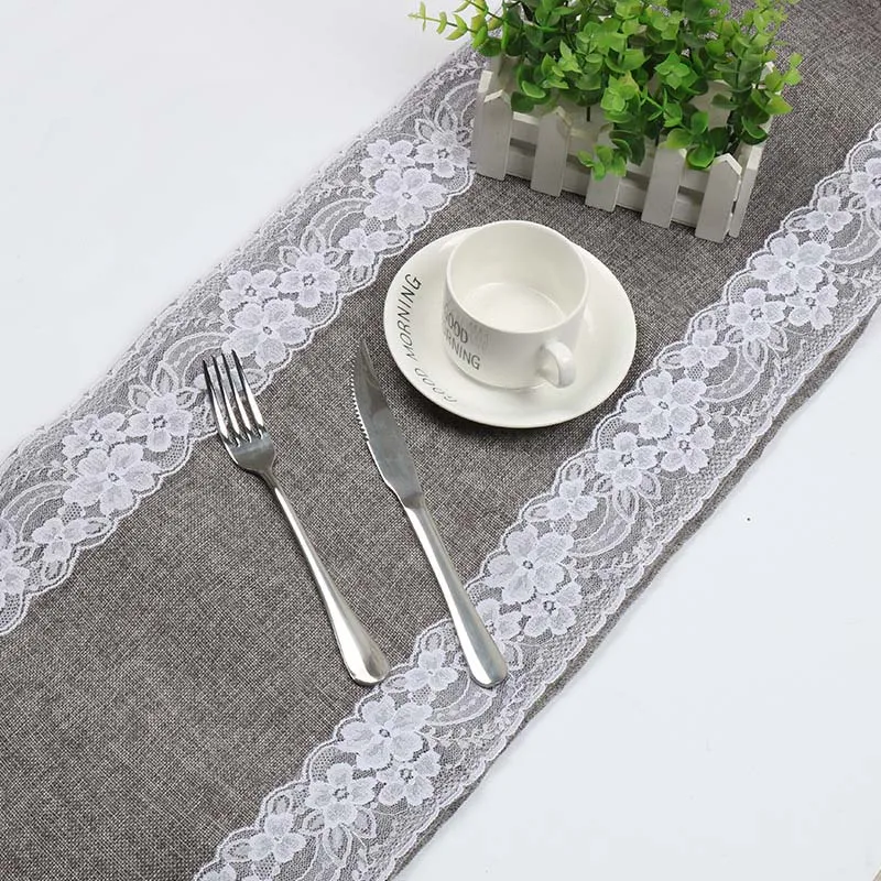 

Unique Style 30*275cm Runner Lace Floral Table Flag Modern Home Dining Tablecloth for Party Wedding Decoration 8 1118 Fo