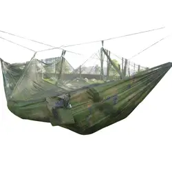 Двойной парашют сетчатый гамак стул спальный мешок туризма сад качели кемпинг Hangmat спальный Hamac