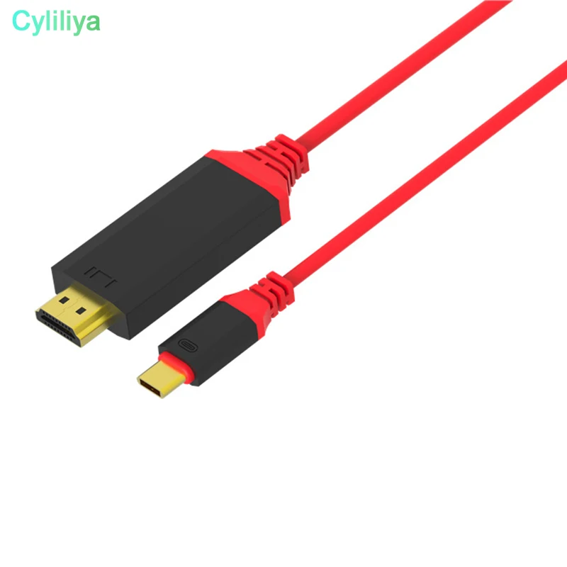 50 шт. 2 м USB 3 1 C к HDMI кабелю Type преобразователь 4K 30 Гц HD внешний