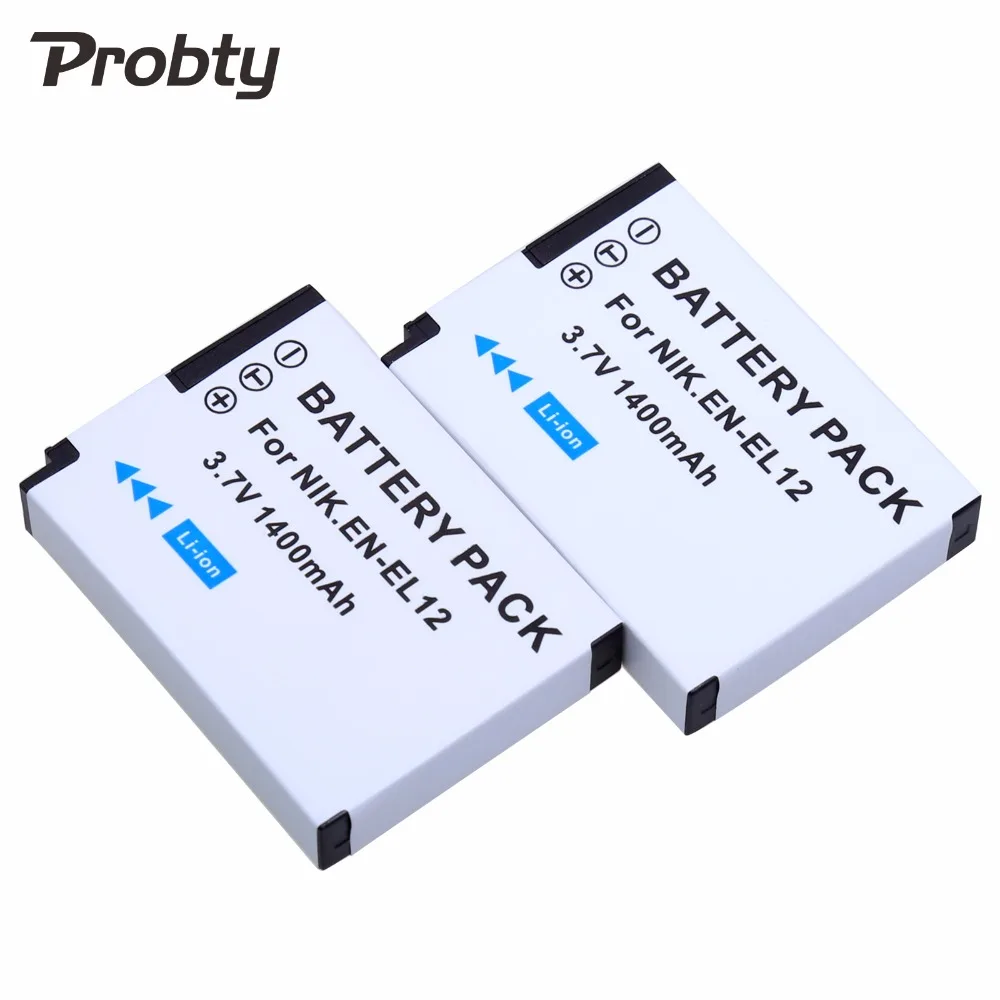 2 Pz En-El12 Batteria Ricaricabile Per Nikon P300 P310 P330 S1000 S1100Pj S1200Pj S31 S6000 S610 S6100 S6150 S6200 S6300