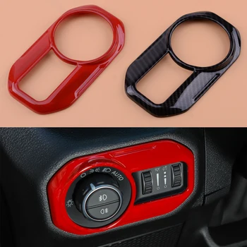 

beler Car Interior Head Light Lamp Switch Button Decor Cover Trim Fit For Jeep Wrangler JL 2018 Styling