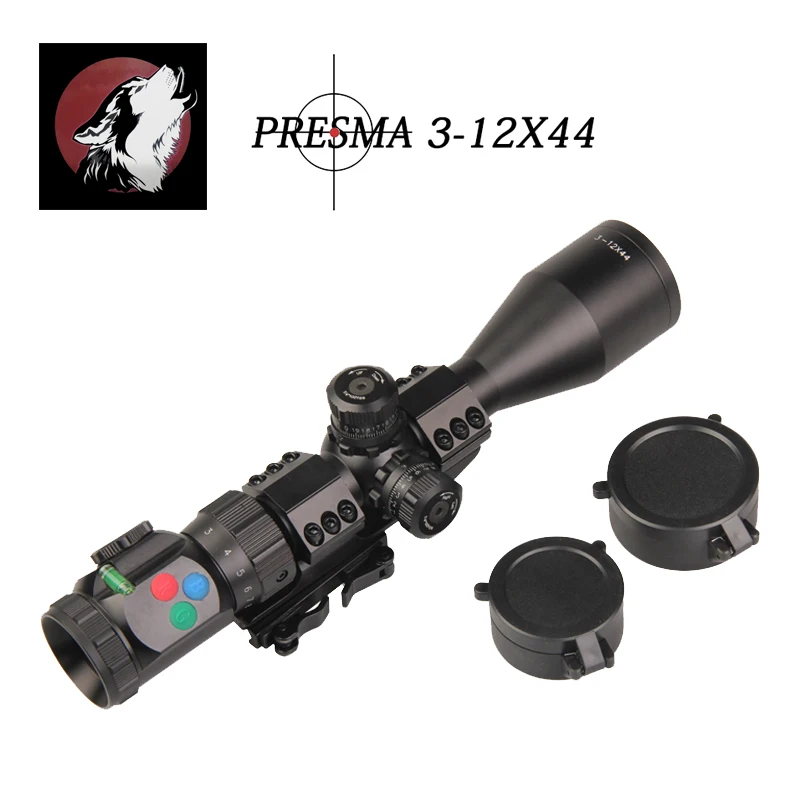 Оптический прицел PRESMA 3-12X44 Riflescope охотничий Aim открытый Jacht тавелинг Leapers прицел пневматический для охоты