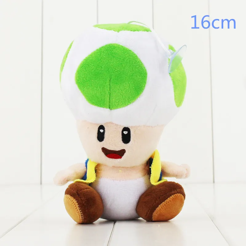 9-36 см Super Mario Bros Плюшевые Мультяшные рюкзаки в виде куклы игрушки Супер Марио и Луиджи Magic Koopa черепах chorodon застенчивый парень petey Piranha тело льда с рисунком "Подсолнух" - Цвет: mushroom doll green