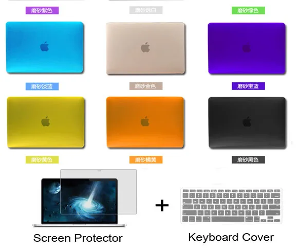 3в1 2 Подарочный матовый чехол для Macbook Air 11 13 Pro 3 15 4 Retina 12 дюймов протектор Mac book Touchbar