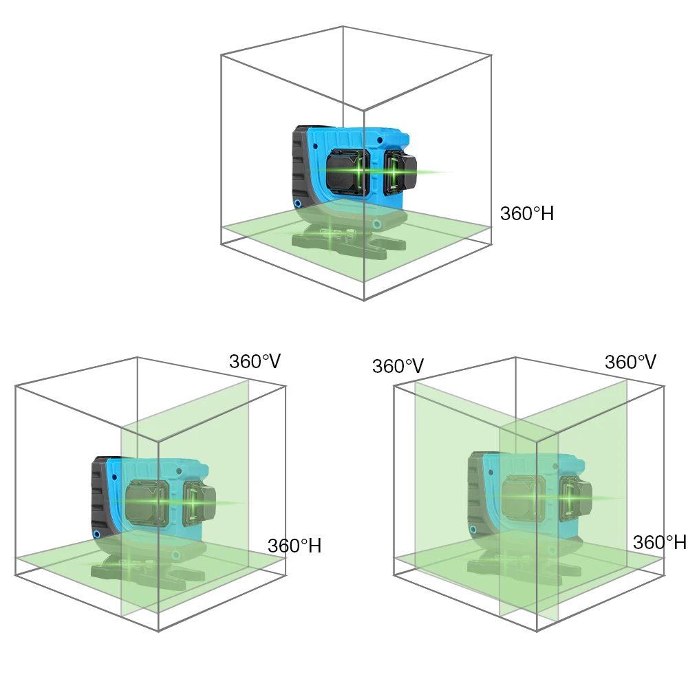 3D лазерный уровень самонивелирующийся 360 горизонтальный и вертикальный крест зеленый 12 линий 3D беспроводной дистанционный уровень лазер с батареей