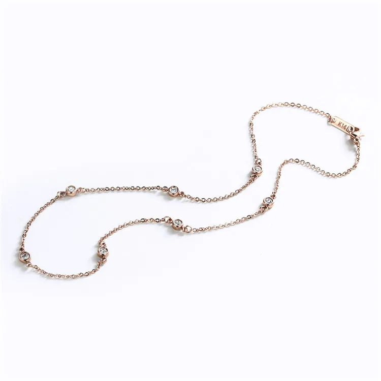 YUN RUO модное Брендовое женское украшение ожерелье из нержавеющей стали 316 л с 7