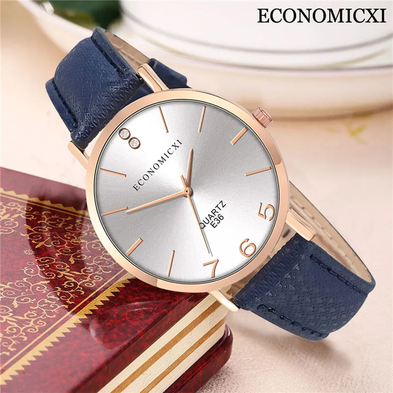Современная мода женские наручные часы черный серебряный циферблат женские наручные часы модные кожаные кварцевые часы повседневные женские часы reloj# D