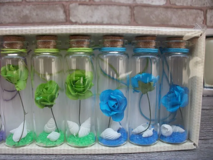 Ракушки и цветы бутылки желаний счастливый кулон для студентов подарок на день рождения стекло домашний декор подарки ремесла бутылки