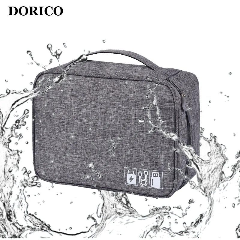 

DORICO Small Waterproof Travel Bag Organizer Multi-Function Digital Package Carry On Bag USB Cable Large Capacity Storage Bags