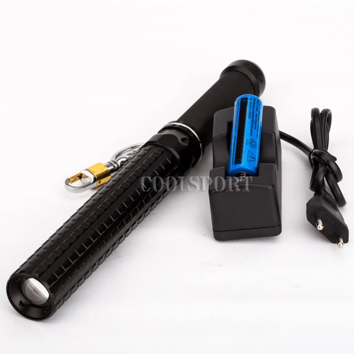 

New 500Lm Tactical Security CREE Q5 LED Zoomable Flashlight Torch Hunting Light 3PCS/Lot