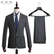 Мужские костюмы модный красивый костюм деловой профессиональный костюм для жениха лучший мужской/свадебный костюм