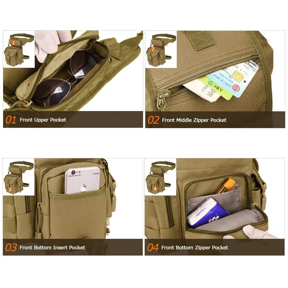 Военная Тактическая Сумка для ног, поясная сумка, Охотничья сумка, поясная сумка для езды на мотоцикле, Мужская Военная поясная сумка 1000D