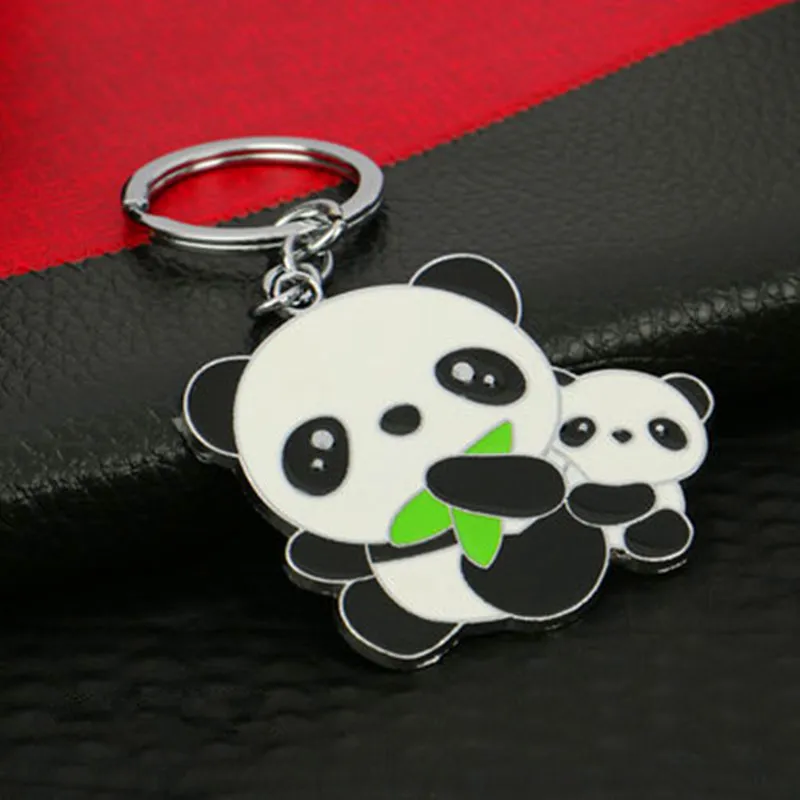 Творческий гигантский брелок панда кулон Подвеска в виде металлическом ключом китайский туристический сувенир имеет небольшой подарок