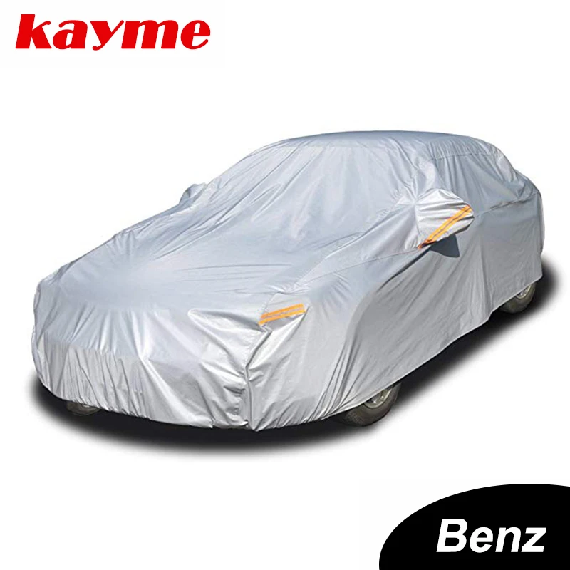 Kayme aluminium Waterproof car covers super sun protection dust Rain car cover full universal auto suv protective for Benz