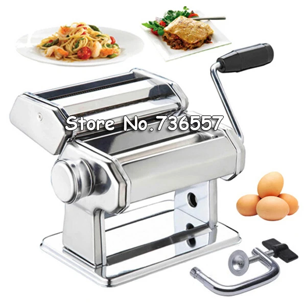 

Manual Pasta Machine Stainless Steel Pasta Maker Dough Thickness Adjustable Noodle Maker Machine