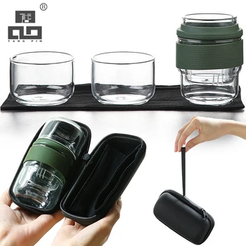 

TANGPIN coffee and tea sets glass teapot teacup portable travel tea set drinkware