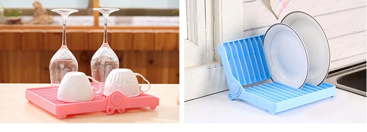 Kitchen Foldable Dish Rack Stand Holder Bowl Plate Organizer Tray Tablecollapsible tray for the kitchen dishes rack to dry rack (3)