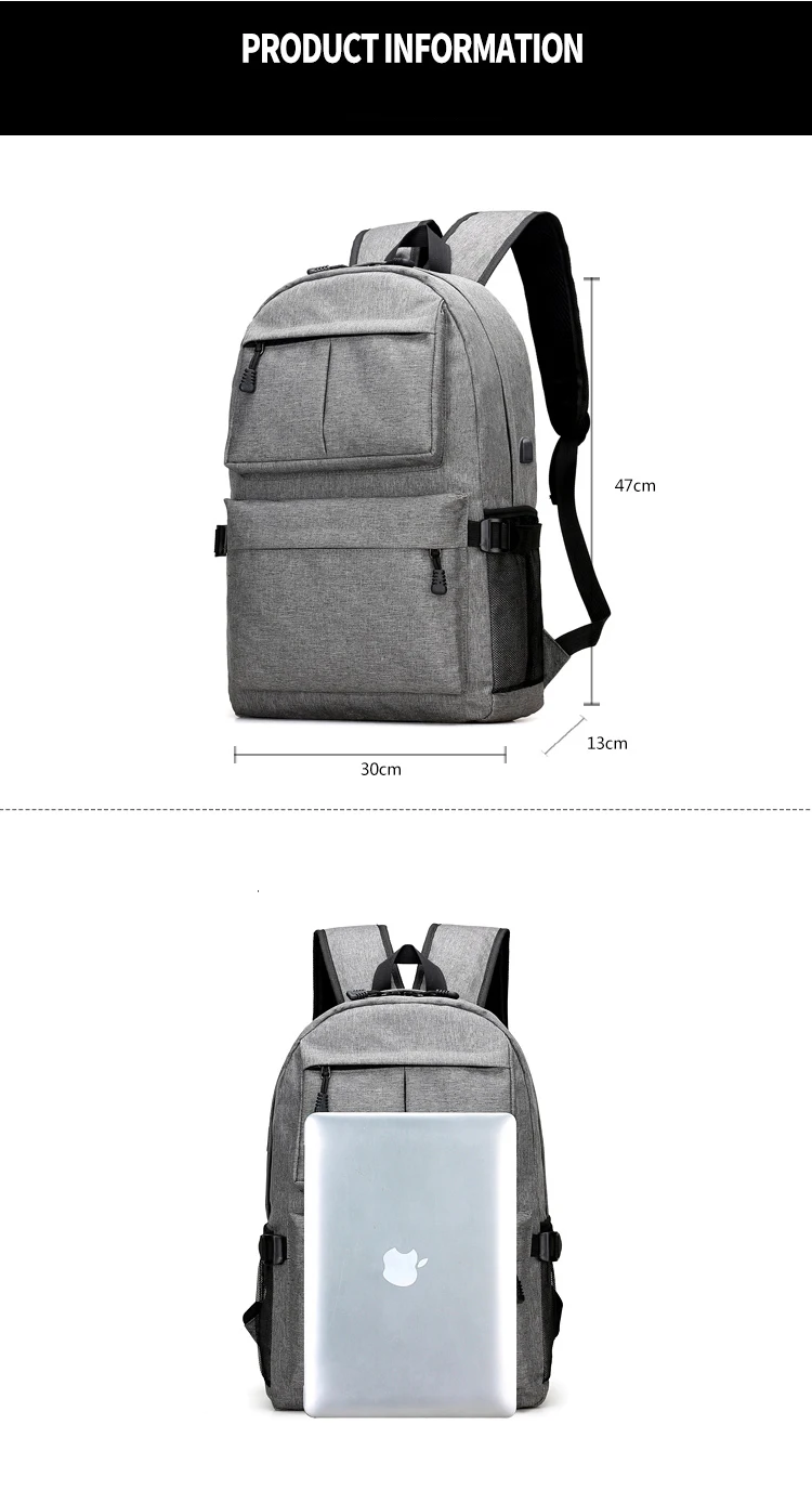 AHRI USB Unisex Design Backpack Book Bags for School Backpack Casual Rucksack Daypack Oxford Canvas Laptop Fashion Man Backpacks 8
