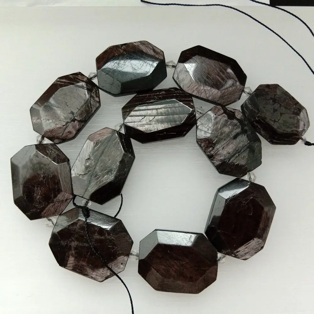 

8SE11257 Natural Hypersthene Gems Size 25x33mm Approx 15.5" Long per Strand