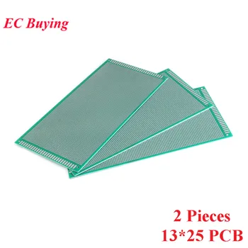 

2pcs 13x25cm Double Side Prototype Universal Printed Circuit PCB Board 2.54mm Pitch Protoboard Hole Plate 13*25cm 130*250mm
