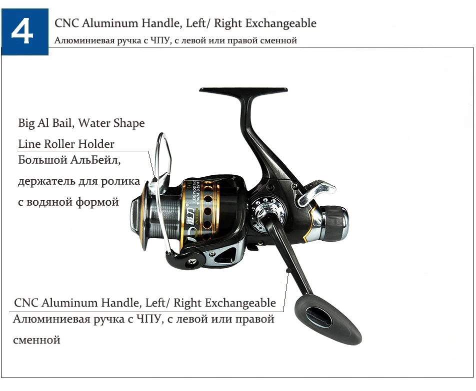 Рыболовные катушки для ловли карпа, 7+ 1BB, 5,5: 1, бесконечная антиобратная структура, алюминиевая катушка, левая/правая Exchageable ручка