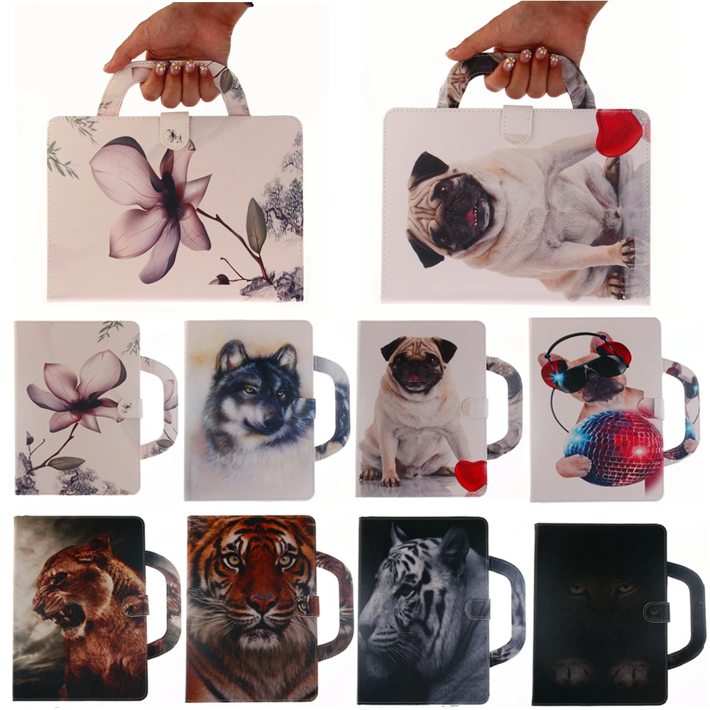 

Tiger Lion Pug Flip Leather Cover For Samsung Galaxy Tab S2 9.7 inch T810 T813 T815 T819 SM-T810 SM-T813 SM-T815 Tablet Case #S