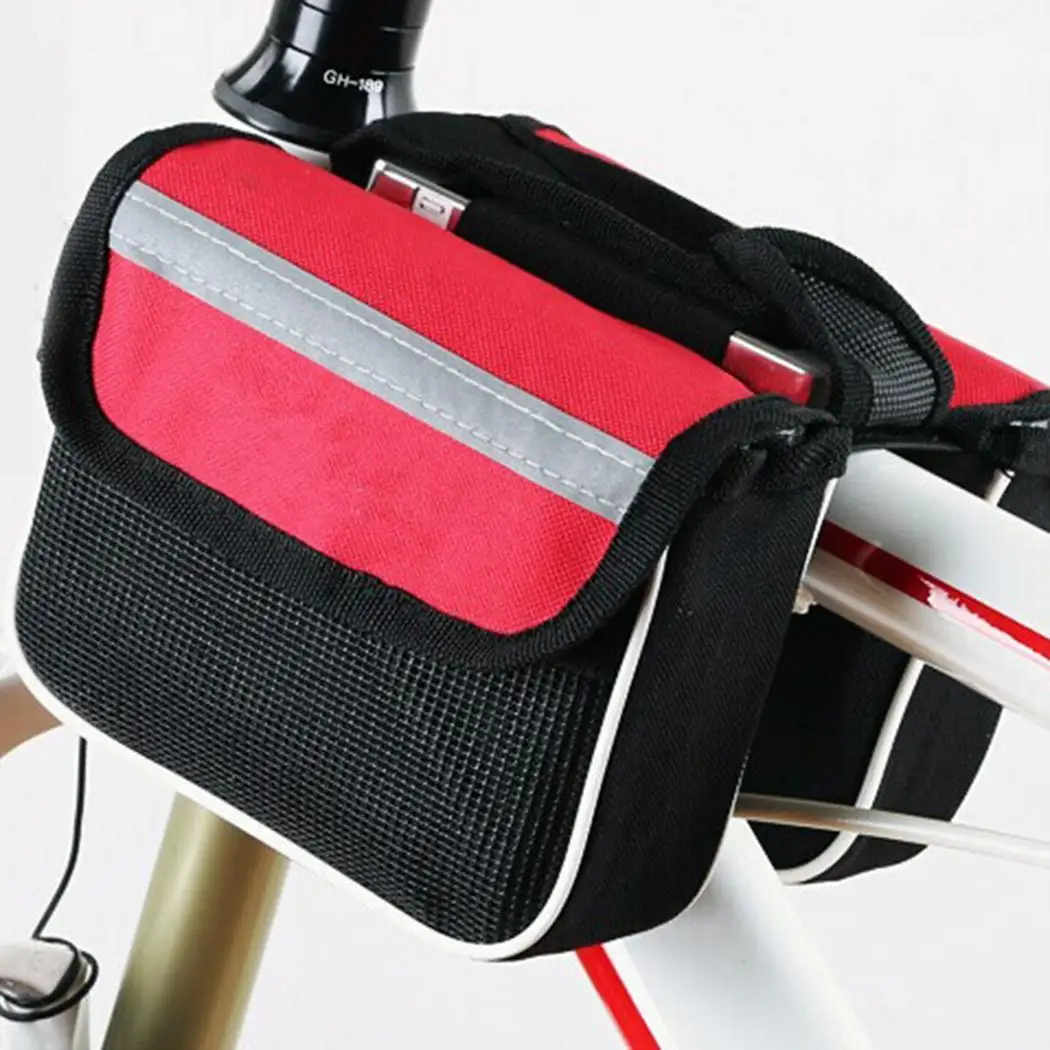Велосипедная Водонепроницаемая седельная сумка для велосипеда, сумка для велосипеда, кошелек-туба со съемным сенсорным экраном, чехол для телефона, новинка - Цвет: Red