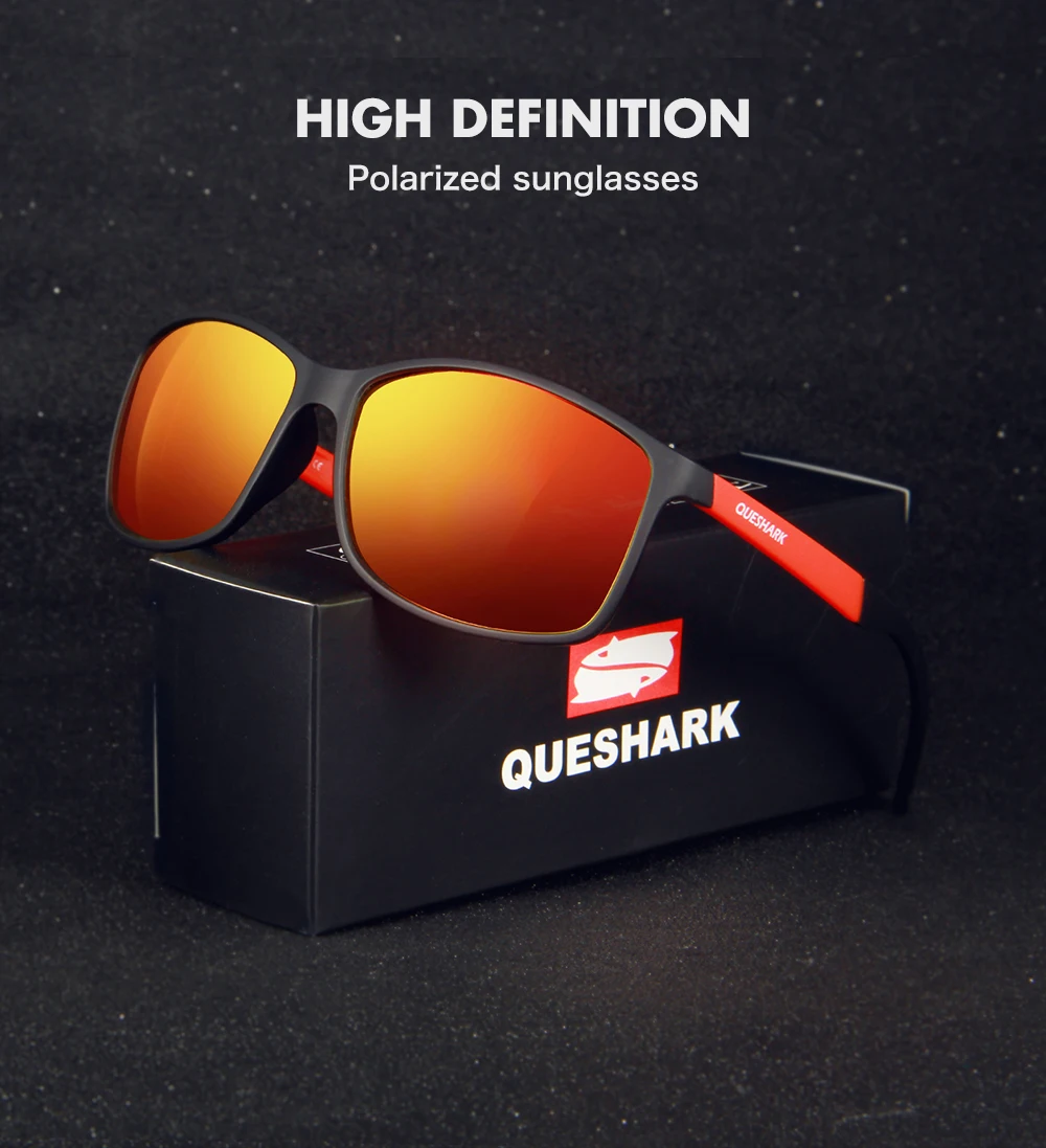 QUESHARK TR90 прочная оправа поляризационные походные очки легкие Uv400 солнечные очки для альпинизма кемпинга рыбалки походные очки 14,5 г