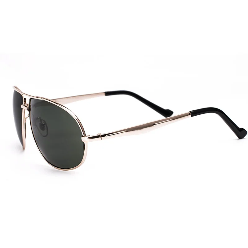 Для мужчин Классические Пилот солнцезащитные очки-авиаторы рамка поляризованные солнцезащитные очки для мужчин для вождения UV400 защита с чехлом 3055Y