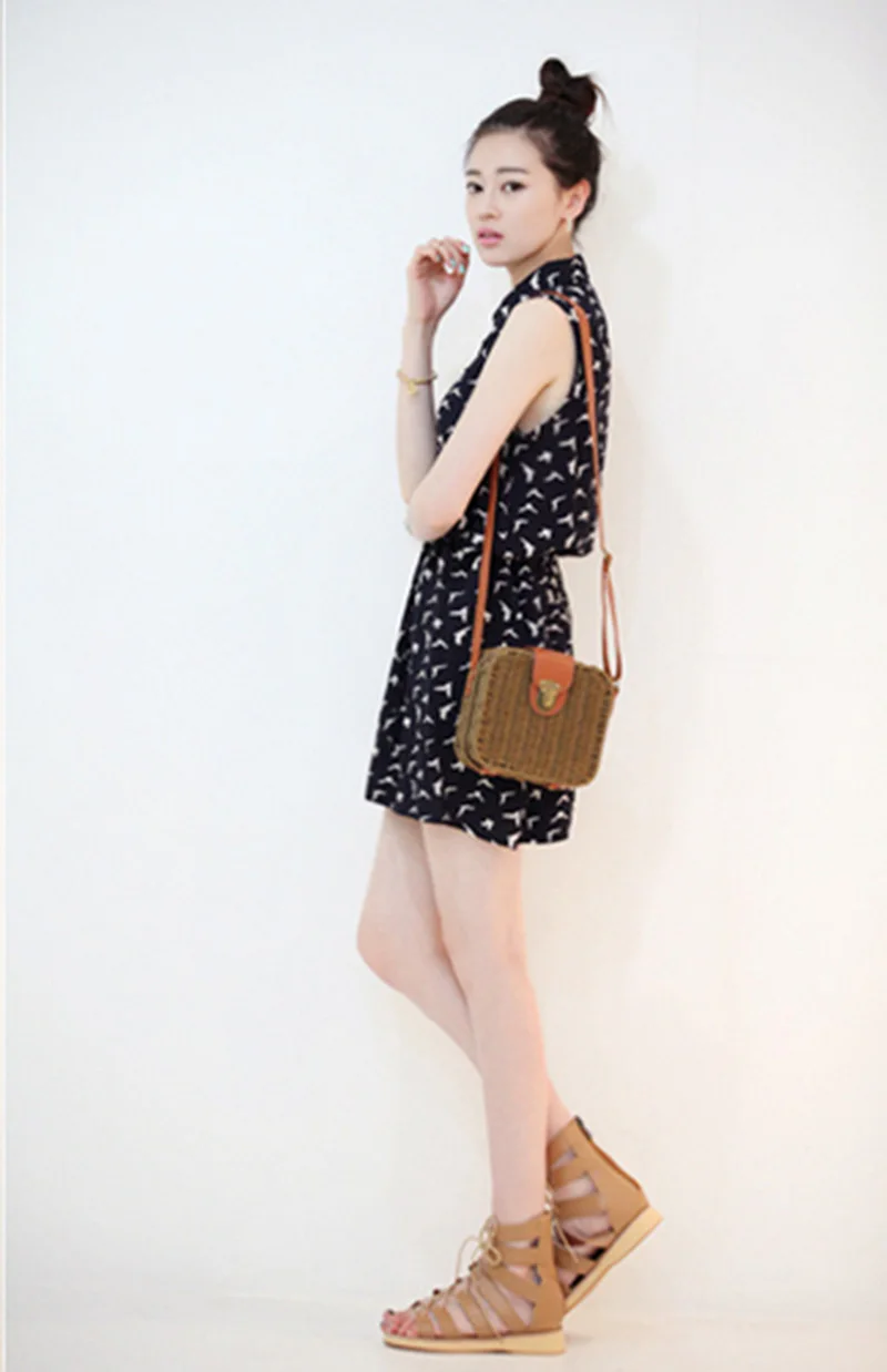 Women Shoulder Bags Casual Straw Candy Color Square Beach Bag Small Single-Shoulder Bags Fashion Designer Handbag Bolsasd SS0289 (18)