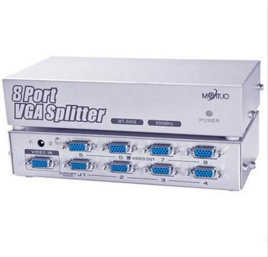 

MT-VIKI VGA Splitter 8 port 500HMZ 1 in 8 out HD video computer turn display split screen resolution 2048*1536 MT-5008