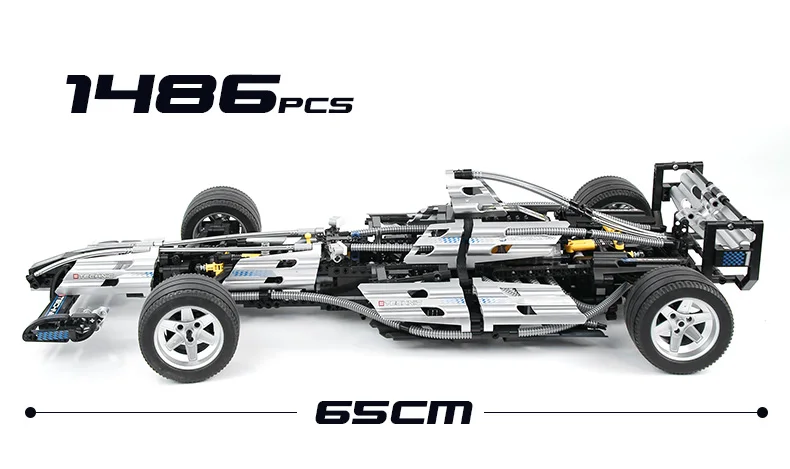 

NEW 1486Pcs Technic Series The Ultimate Sliver Champion F1 Racing Car Set Educational Building Blocks Bricks Boy Figures Toys